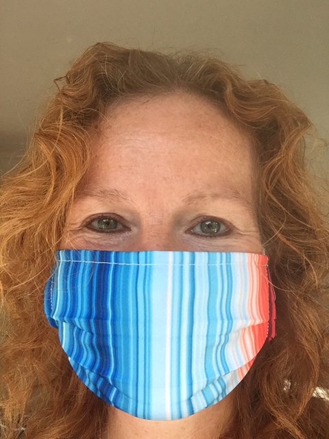 #ShowYourStripes my climate change face mask